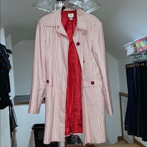 Red long trench coat